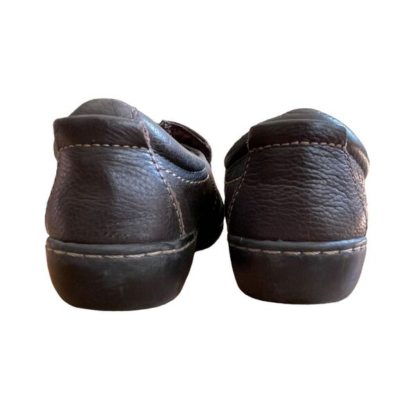 Clarks Ashland Glow OrthoLite Comfort Flats Chocolate Brown Leather Slip-On 7 - Picture 5 of 8